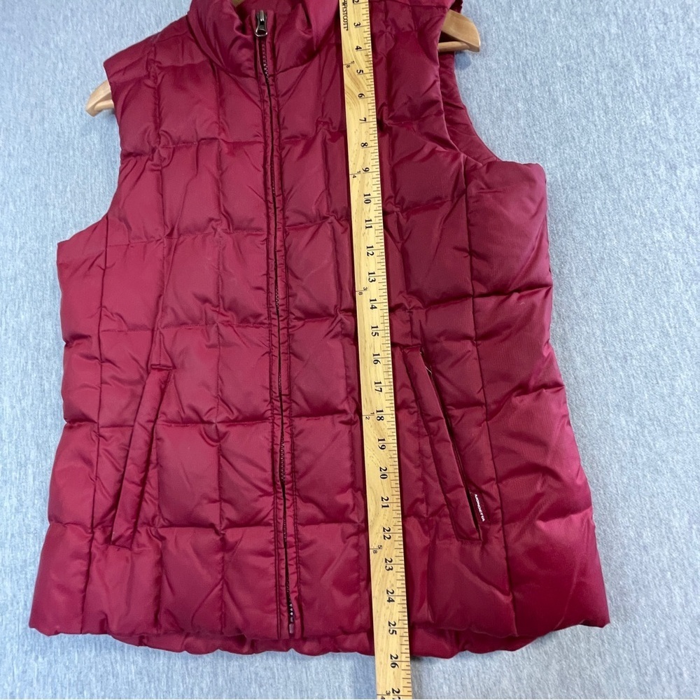 Mondetta Sport Puffer Vest Women’s Medium Maroon Quilted Down Fill Fleece Liner - Picture 4 of 13